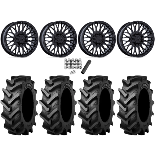 Tiron HS617 TT 46x12.4-24 Tires on MSA M50 Clubber Gloss Black Wheels