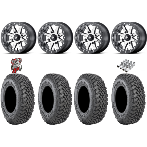 Toyo Open Country SxS M/T 32x9.5-R15 Tires on MSA M21 Lok Gunmetal Beadlock Wheels