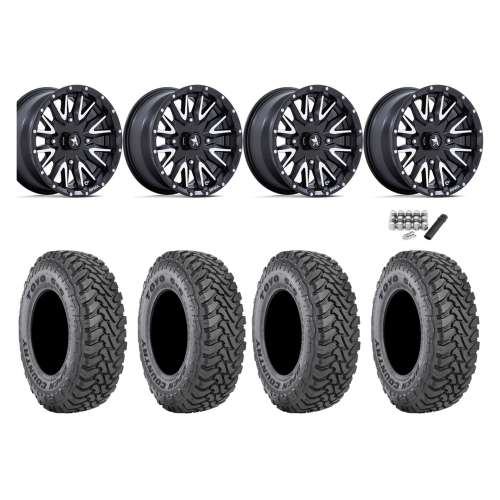 Toyo Open Country SxS M/T 35x9.5-R15 Tires on MSA M49 Creed Matte Black & Machined Wheels