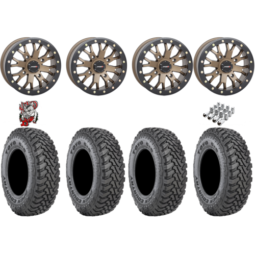 Toyo Open Country SxS M/T 32x9.5-R15 Tires on SB-4 Bronze Beadlock Wheels