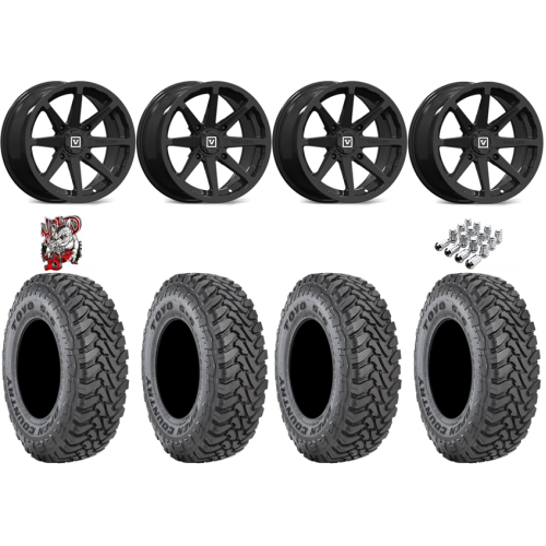 Toyo Open Country SxS M/T 32x9.5-R15 Tires on V01 Gloss Black Wheels