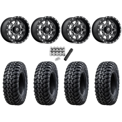 Tusk Terrabite 32x10-15 Radial Tires on Fuel Maverick Matte Black Milled Wheels