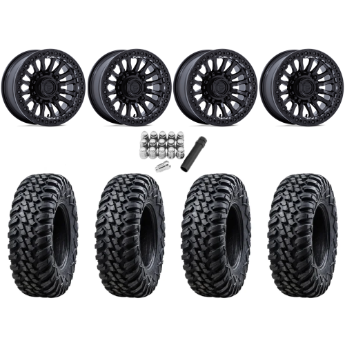 Tusk Terrabite 34x10-15 Radial Tires on Fuel Rincon Blackout Beadlock Wheels