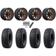 Tusk Terrabite 34x10-15 Radial Tires on Fuel Runner Matte Bronze Wheels