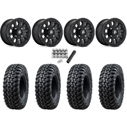 Tusk Terrabite 32x10-15 Radial Tires on Fuel Tactic Matte Black Wheels