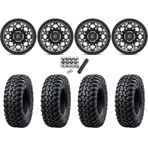 Tusk Terrabite 31x10-15 Radial Tires on Fuel Unit Matte Gunmetal Wheels