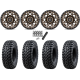 Tusk Terrabite 34x10-15 Radial Tires on Fuel Unit Matte Bronze Wheels