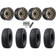 Tusk Terrabite 30x10-15 Radial Tires on Fuel Vector Matte Bronze Wheels