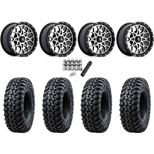 Tusk Terrabite 31x10-14 Radial Tires on MSA M45 Portal Machined Wheels