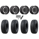 Tusk Terrabite 33x10-15 Radial Tires on MSA M45 Portal Gloss Black Milled Wheels