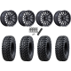 Tusk Terrabite 33x10-15 Radial Tires on MSA M49 Creed Matte Black & Machined Wheels