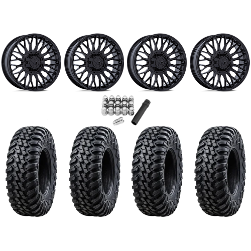 Tusk Terrabite 31x10-15 Radial Tires on MSA M50 Clubber Gloss Black Wheels