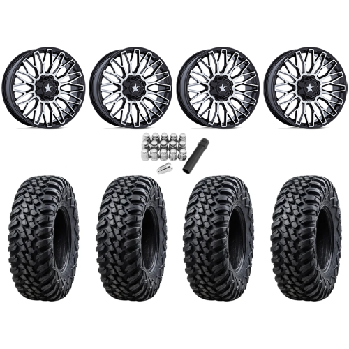 Tusk Terrabite 32x10-15 Radial Tires on MSA M50 Clubber Machined Wheels