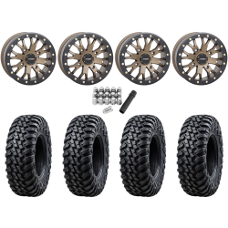 Tusk Terrabite 32x10-14 Radial Tires on SB-4 Bronze Beadlock Wheels