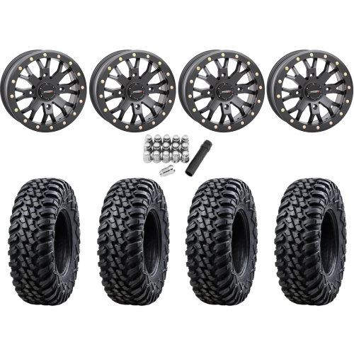 Tusk Terrabite 31x10-14 Radial Tires on ST-3 Matte Black Wheels