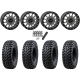 Tusk Terrabite 33x10-15 Radial Tires on SB-5 Gunmetal Grey Beadlock Wheels