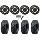 Tusk Terrabite 32x10-15 Radial Tires on SB-6 Matte Black Beadlock Wheels