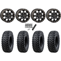 Tusk Terrabite 32x10-14 Radial Tires on SB-7 Matte Black Beadlock Wheels