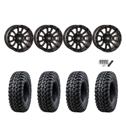 Tusk Terrabite 30x10-14 Radial Tires on HL21 Gloss Black Wheels