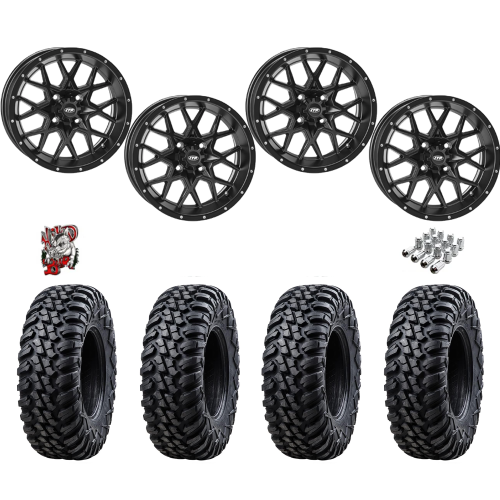 Tusk Terrabite 30x10-14 Radial Tires on ITP Hurricane Satin Black Wheels