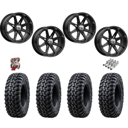 Tusk Terrabite 30x10-14 Radial Tires on MSA M12 Diesel Wheels