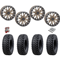 Tusk Terrabite 30x10-14 Radial Tires on SB-4 Bronze Beadlock Wheels