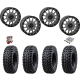 Tusk Terrabite 30x10-14 Radial Tires on SB-5 Gunmetal Grey Beadlock Wheels