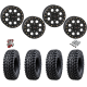 Tusk Terrabite 30x10-14 Radial Tires on SB-7 Matte Black Beadlock Wheels