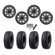 Tusk Terrabite 30x10-14 Radial Tires on SB-7 Matte Titanium Beadlock Wheels