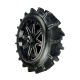 Quadboss QBT680 40x9.5-24 Tires on ST-7 Gloss Black and Milled (24x9) Wheels