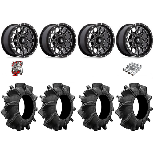 Assassinator Mud Tires 28x8-14 on MSA M45 Portal Milled Wheels