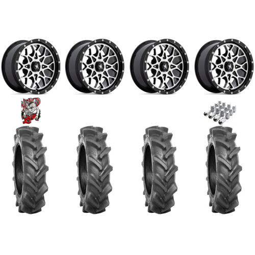 BKT AT 171 28x9-14 Tires on MSA M45 Portal Machined Wheels