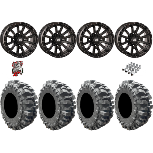 Interco Bogger 27-10-14 Tires on HL21 Gloss Black Wheels