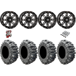 Interco Bogger 27x10-14 Tires on HL22 Gloss Black and Machined Wheels