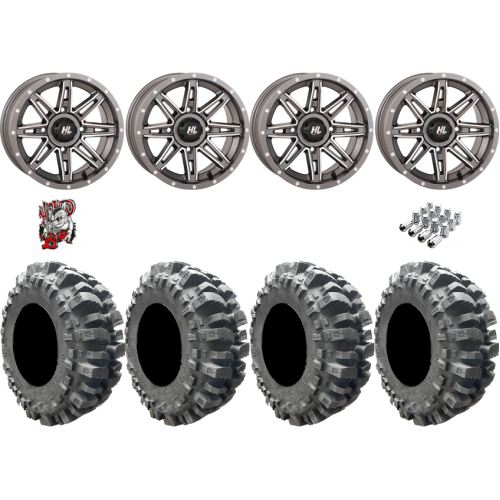 Interco Bogger 31x9.5-14 Tires on HL22 Gunmetal Grey Wheels