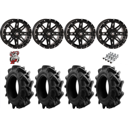 EFX Motohavok 28x8.5-14 Tires on HL22 Gloss Black Wheels