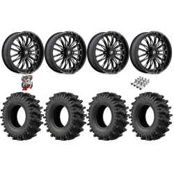 EFX MotoSlayer 40x10.5-24 Tires on Fuel Arc Gloss Black Milled Wheels