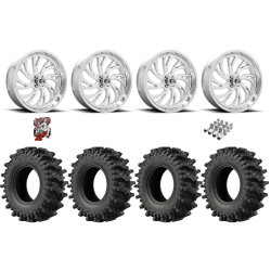 EFX MotoSlayer 33x9.5-22 Tires on Fuel Kompressor Polished Wheels