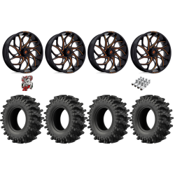 EFX MotoSlayer 37x10.5-24 Tires on Fuel Runner Candy Orange Wheels