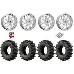 EFX MotoSlayer 33x9.5-22 Tires on Fuel Runner Polished Wheels