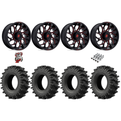 EFX MotoSlayer 33x9.5-22 Tires on Fuel Runner Candy Red Wheels