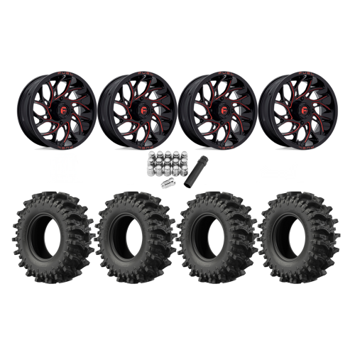 EFX MotoSlayer 37x10.5-24 Tires on Fuel Runner Candy Red Wheels