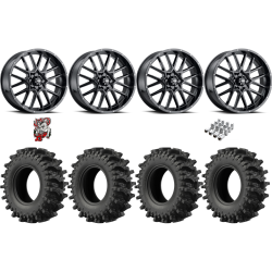 EFX MotoSlayer 35x9.5-20 Tires on ITP Hurricane Gloss Black Wheels