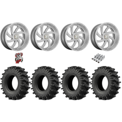 EFX MotoSlayer 33x9.5-20 Tires on MSA M36 Switch Brushed Titanium Wheels