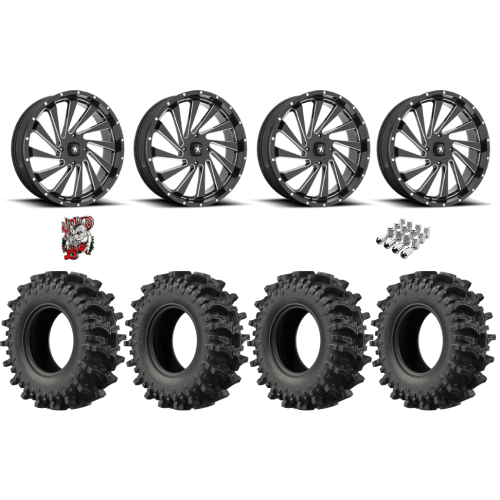 EFX MotoSlayer 33x9.5-22 Tires on MSA M46 Blade Milled Wheels