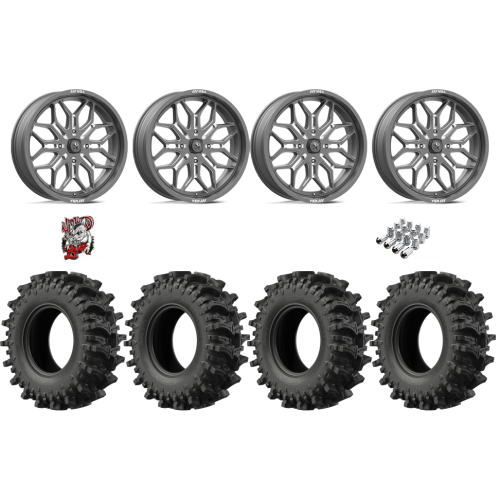 EFX MotoSlayer 33x9.5-20 Tires on MSA M47 Sniper Gunmetal Milled Wheels