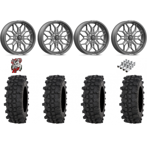 Frontline ACP 35x10-22 Tires on MSA M47 Sniper Gunmetal Milled Wheels