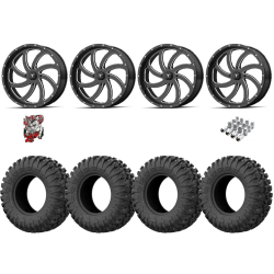 EFX Motoclaw 33x10-18 Tires on MSA M36 Switch Milled Wheels