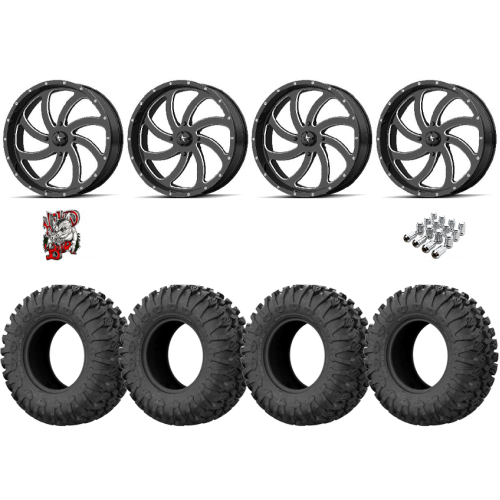 EFX Motoclaw 33x10-18 Tires on MSA M36 Switch Milled Wheels