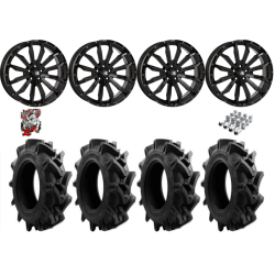 EFX Motohavok 45x10-24 Tires on HL21 Gloss Black Wheels